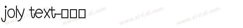joly text字体转换